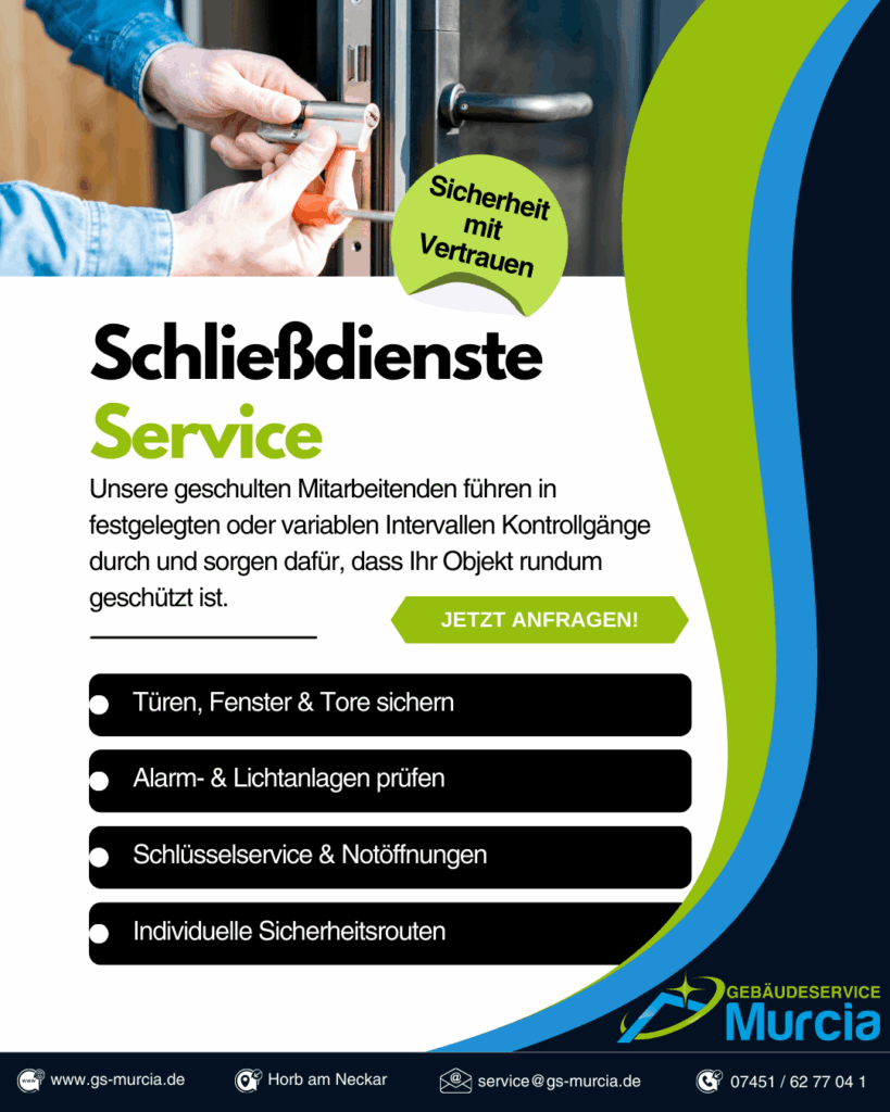 Schließdienste gebäudeservice murcia gmbh industrie & gebäudereinigung