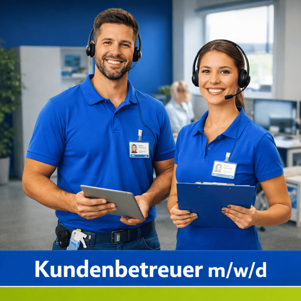 Werden sie teil unseres teams! Wir bieten ihnen sichere arbeitsplätze, ein modernes umfeld und vielfältige entwicklungsmöglichkeiten in der gebäudedienstleistung.