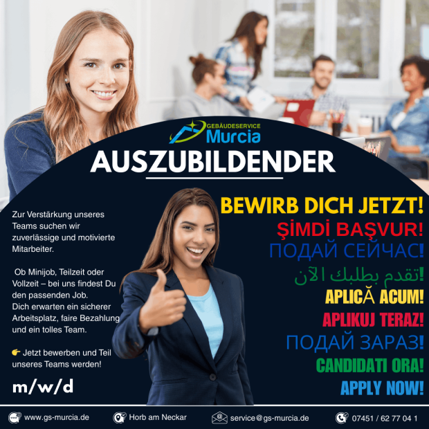 Industrie & gebäudereinigung | gebäudeservice murcia gmbh gebäudeservice murcia gmbh industrie & gebäudereinigung Jobangebote