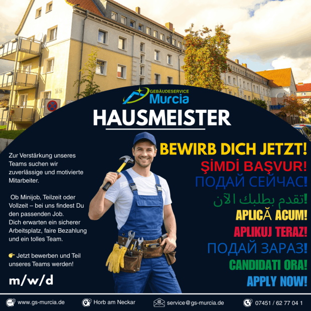 Industrie & gebäudereinigung | gebäudeservice murcia gmbh gebäudeservice murcia gmbh industrie & gebäudereinigung Jobangebote