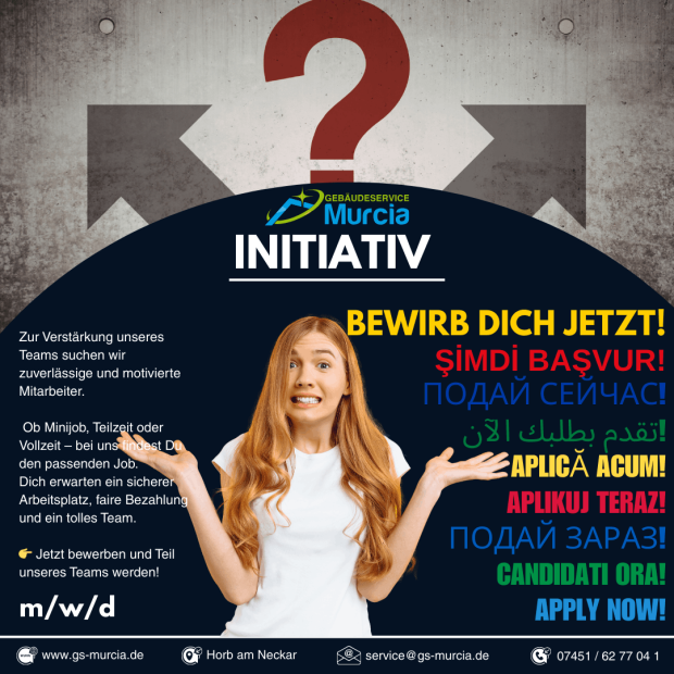 Industrie & gebäudereinigung | gebäudeservice murcia gmbh gebäudeservice murcia gmbh industrie & gebäudereinigung Jobangebote